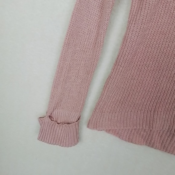 American Eagle Cotton Blend Knit Sweater Size Medium in Pink - Picture 8 of 12